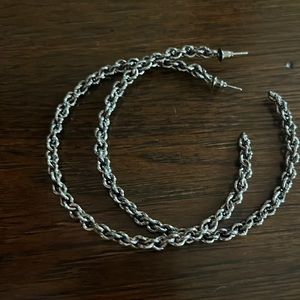 Gunmetal Hoop Earring